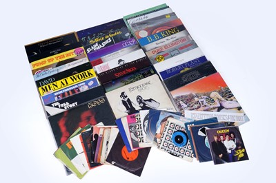 Lot 417 - Vinyl LP records; and a collection of 7” singles