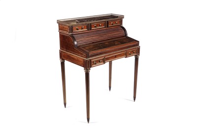 Lot 602 - An early 20th Century French Louis XV style cylinder escritoire