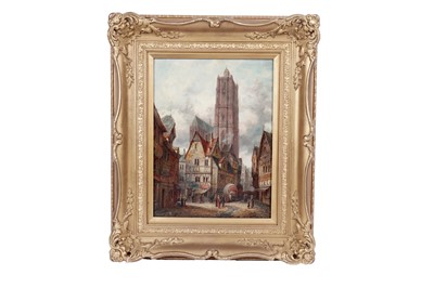 Lot 540 - Alfred Bentley - Two French townscapes | oil