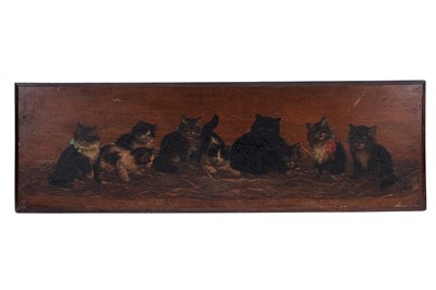 Lot 101 - Bessie Bamber - Nine kittens | oil