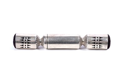 Lot 716 - An Edwardian/George V novelty silver pin cushion in the form of a Christmas cracker