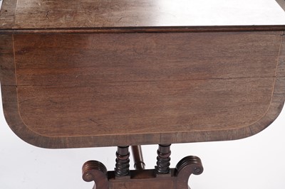 Lot 12 - A Regency inlaid mahogany and walnut banded sofa table