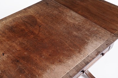 Lot 12 - A Regency inlaid mahogany and walnut banded sofa table