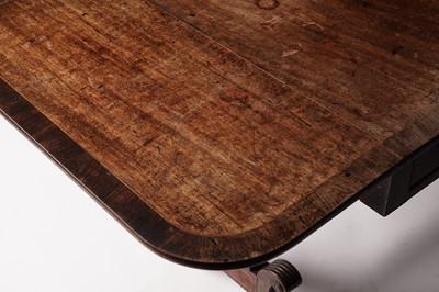 Lot 12 - A Regency inlaid mahogany and walnut banded sofa table