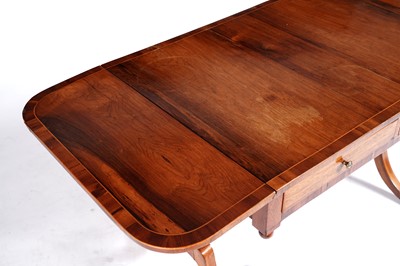 Lot 13 - A George III inlaid walnut and banded sofa table
