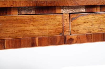 Lot 13 - A George III inlaid walnut and banded sofa table