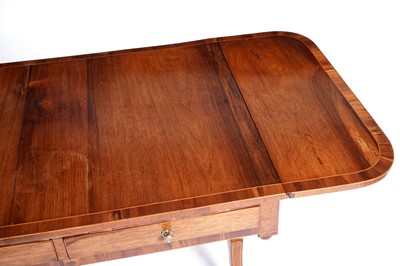 Lot 13 - A George III inlaid walnut and banded sofa table