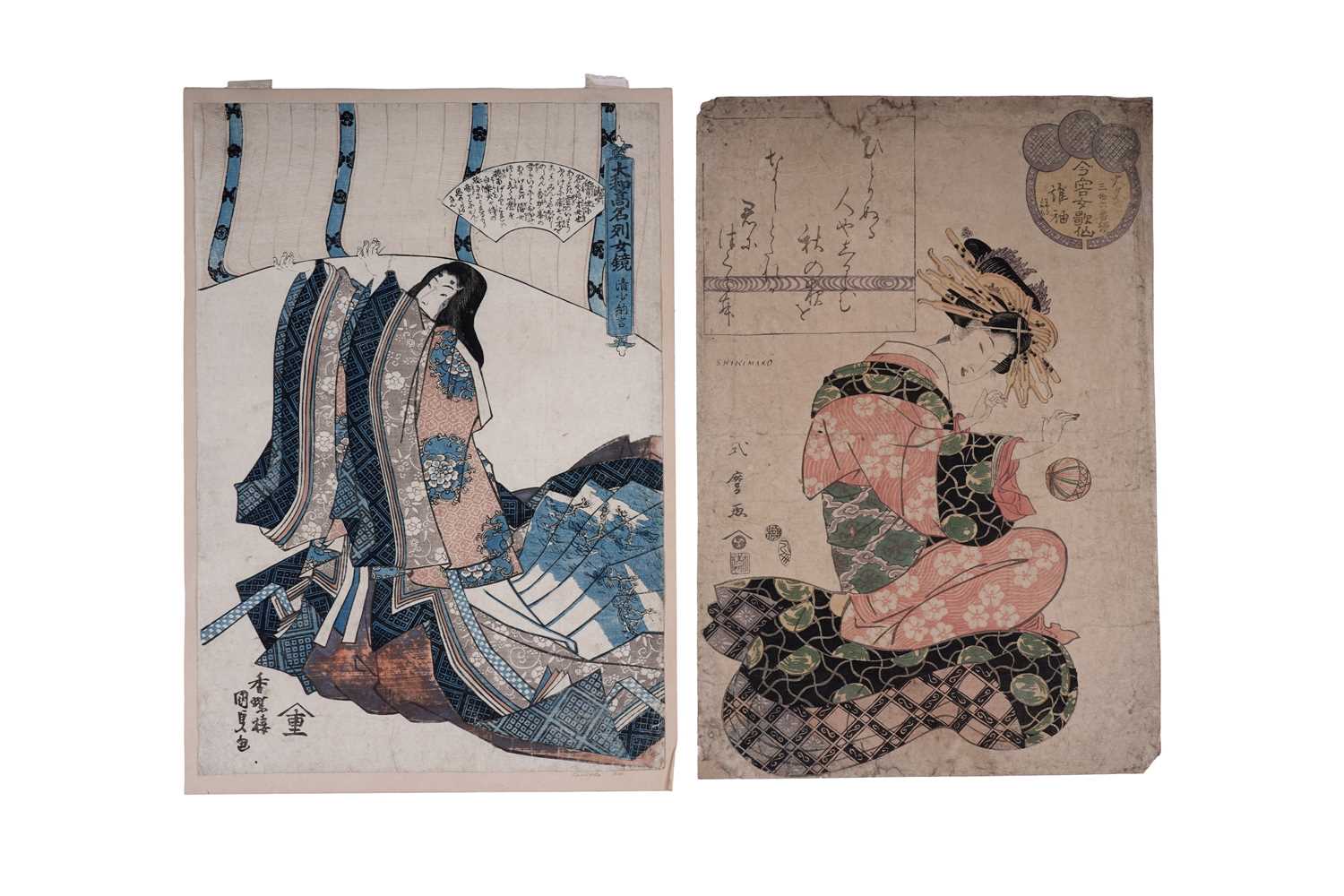 Lot 609 - Two Japanese ukiyo-e woodblock prints