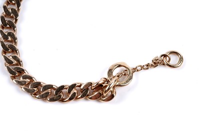 Lot 85 - A Swedish 18K gold flat curb-link necklace