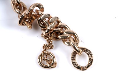 Lot 85 - A Swedish 18K gold flat curb-link necklace
