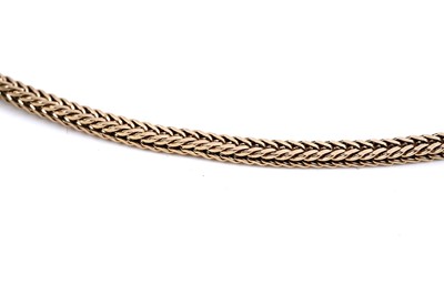 Lot 988 - An 18ct yellow gold fancy link necklace