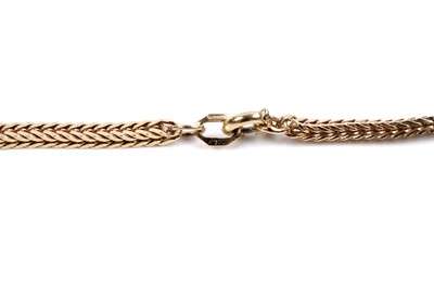 Lot 988 - An 18ct yellow gold fancy link necklace