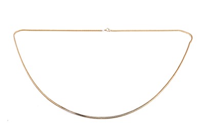 Lot 988 - An 18ct yellow gold fancy link necklace
