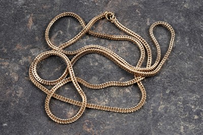 Lot 988 - An 18ct yellow gold fancy link necklace