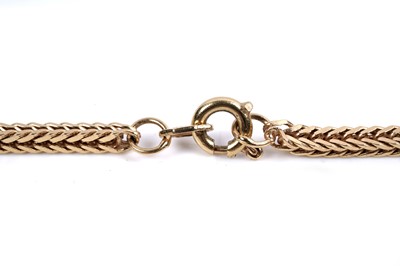 Lot 988 - An 18ct yellow gold fancy link necklace