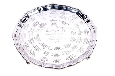 Lot 27 - A George VI silver salver