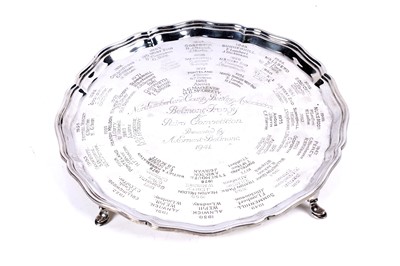 Lot 28 - A George VI silver salver