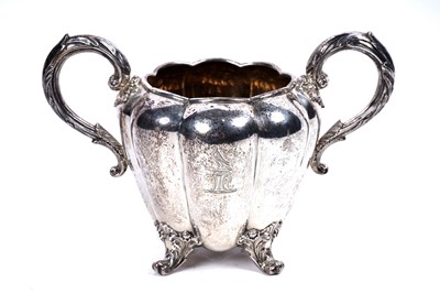 Lot 184 - An early Victorian silver three-piece tea set
