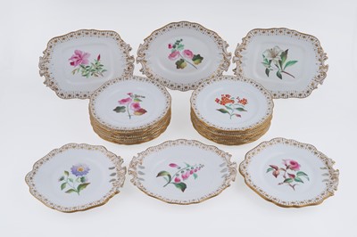 Lot 220 - A part 19th Century dinner service; and eight other similar plates