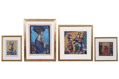 Lot 132 - After Alexander Ivanov - Four pictures of figures | prints