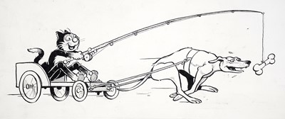 Lot 3 - A sheet of original artwork featuring Korky the Cat