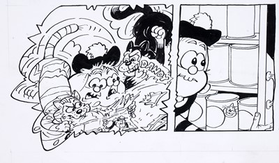 Lot 2 - Minnie the Minx original Beano Comic artwork
