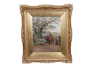 Lot 267 - Ralph Hedley - Chain Horses | oil
