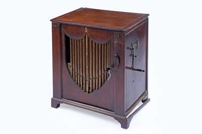 Lot 457 - A George III mahogany tabletop chamber organ