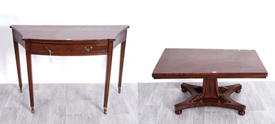 Lot 24 - A 19th Century mahogany side table; and an early Victorian mahogany coffee table