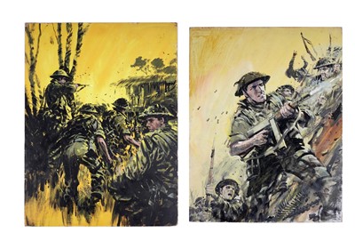 Lot 354 - Original cover art work for Battle Picture Library by Graham Coton
