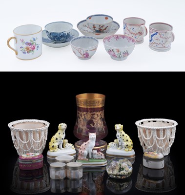 Lot 300 - A collection of 18th Century and later ceramics