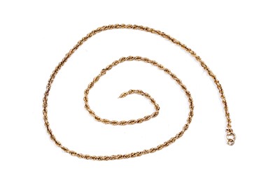 Lot 94 - A 9ct gold rope-twist necklace