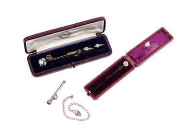 Lot 1 - Victorian and later stick pins and jewellery