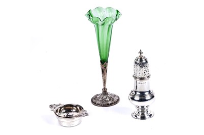 Lot 540 - An Edwardian silver and glass epergne; and other items