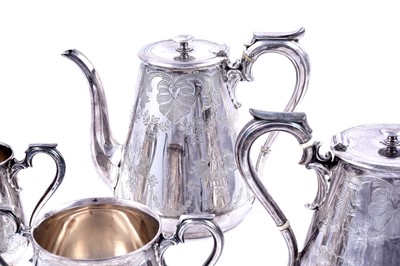 Lot 233 - A Victorian silver four-piece tea and coffee service