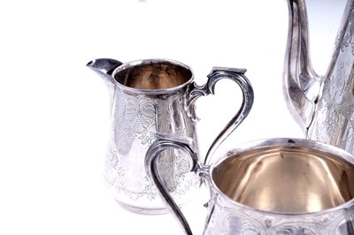 Lot 233 - A Victorian silver four-piece tea and coffee service