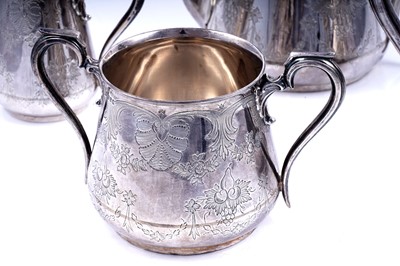 Lot 233 - A Victorian silver four-piece tea and coffee service