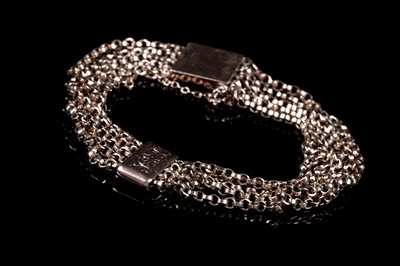 Lot 48 - An Edwardian rose gold bracelet