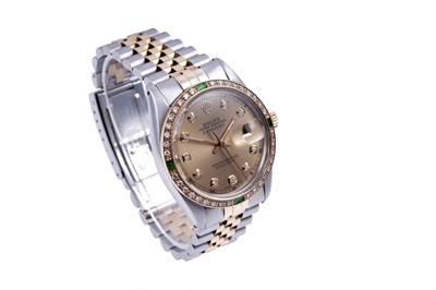 Lot 604 - Rolex Oyster Perpetual Datejust: a stainless steel cased wristwatch