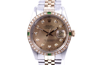 Lot 604 - Rolex Oyster Perpetual Datejust: a stainless steel cased wristwatch