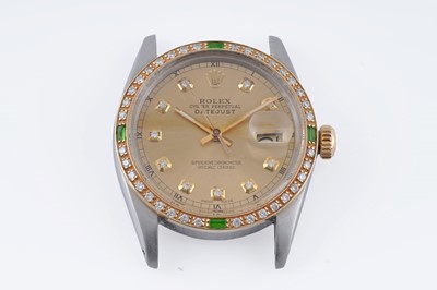 Lot 604 - Rolex Oyster Perpetual Datejust: a stainless steel cased wristwatch
