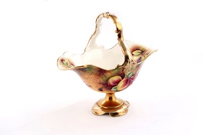 Lot 427 - A fruit painted Royal Worcester basket
