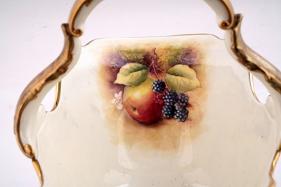Lot 427 - A fruit painted Royal Worcester basket