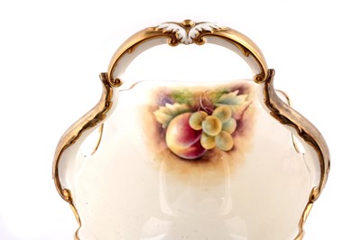 Lot 427 - A fruit painted Royal Worcester basket