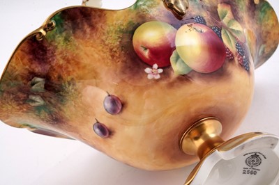 Lot 427 - A fruit painted Royal Worcester basket