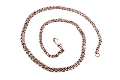 Lot 298 - An early 20th Century 9ct rose gold graded curb-link watch chain