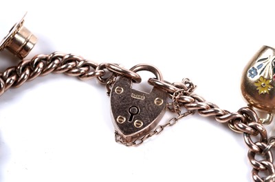 Lot 331 - A 9ct yellow gold charm bracelet
