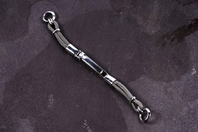 Lot 59 - A lady's 9ct white gold bracelet watch strap