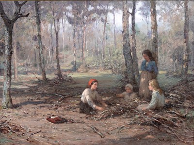 Lot 205 - William Pratt - Gathering Faggots | oil