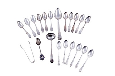 Lot 317 - A small group of antique silver spoons; and other small non-related silver flatware